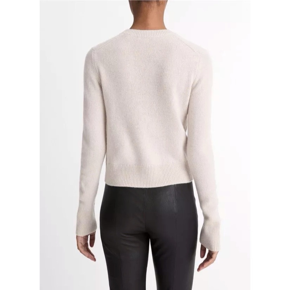 VINCE 100% Cashmere Crewneck Sweater in Birch Stone S - Picture 2 of 10